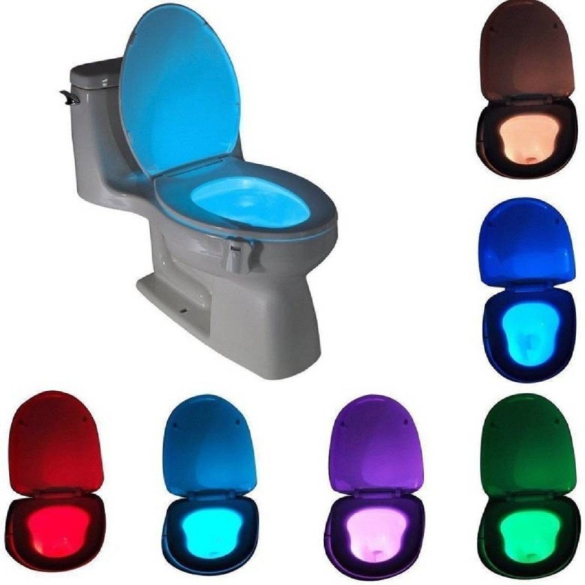 Toilet Night Light LED Motion Activated Sensor Lamp Bathroom Seat