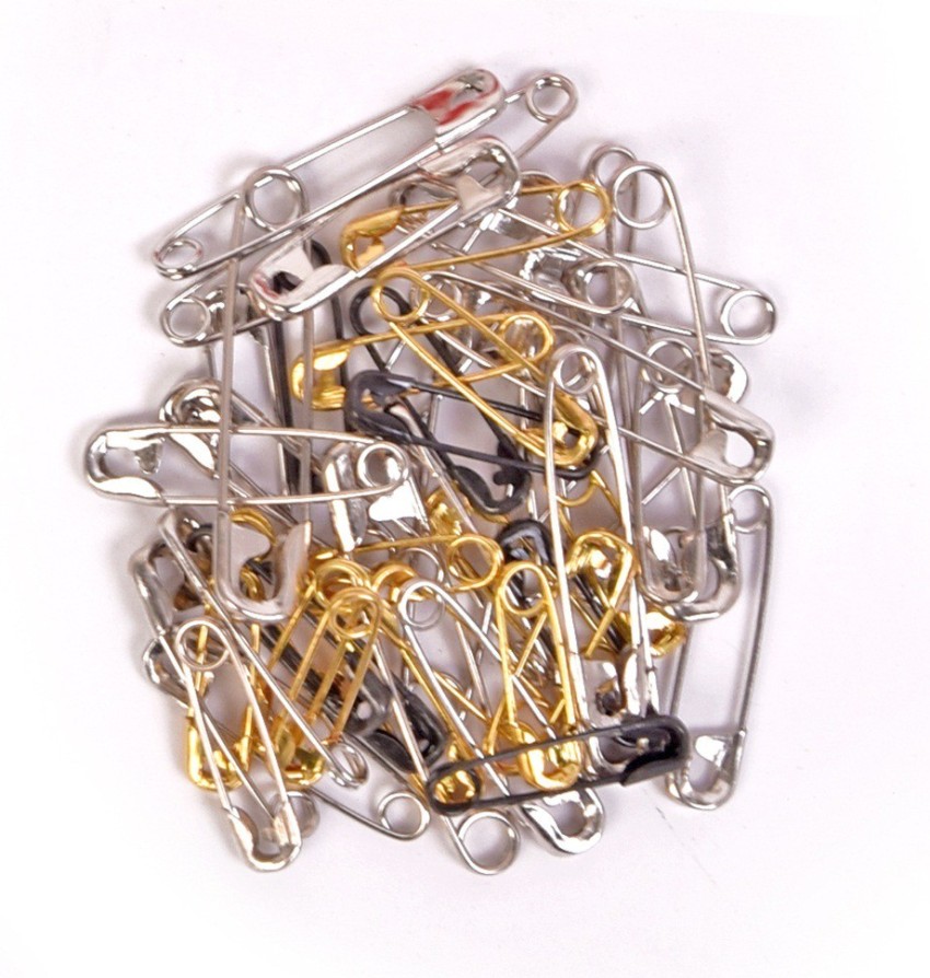 1000 PACK Safety Pins, Bulk Pins Closed, Silver Color, Nickel Plated