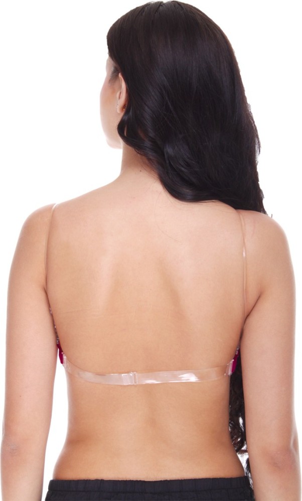 Sona Women Backless Light Padded Bra With Transparent Back Strap