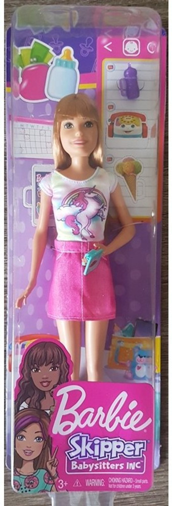BARBIE Skipper Babysitters Inc. Doll Playset Unicorn Shirt