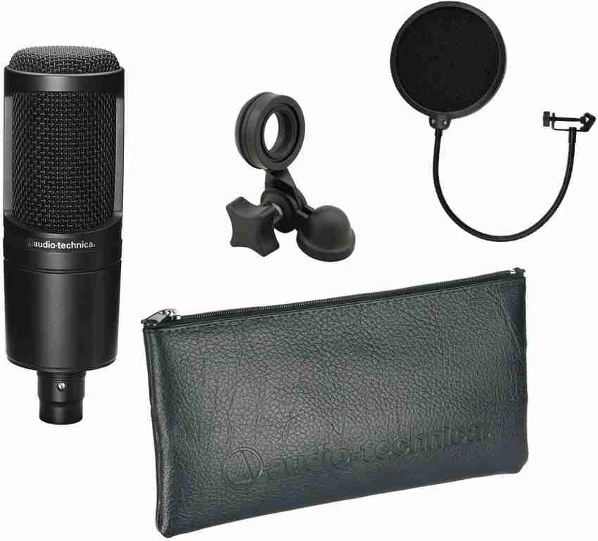 Audio Technica AT2020 Cardioid Condenser Microphone & Pop Filter