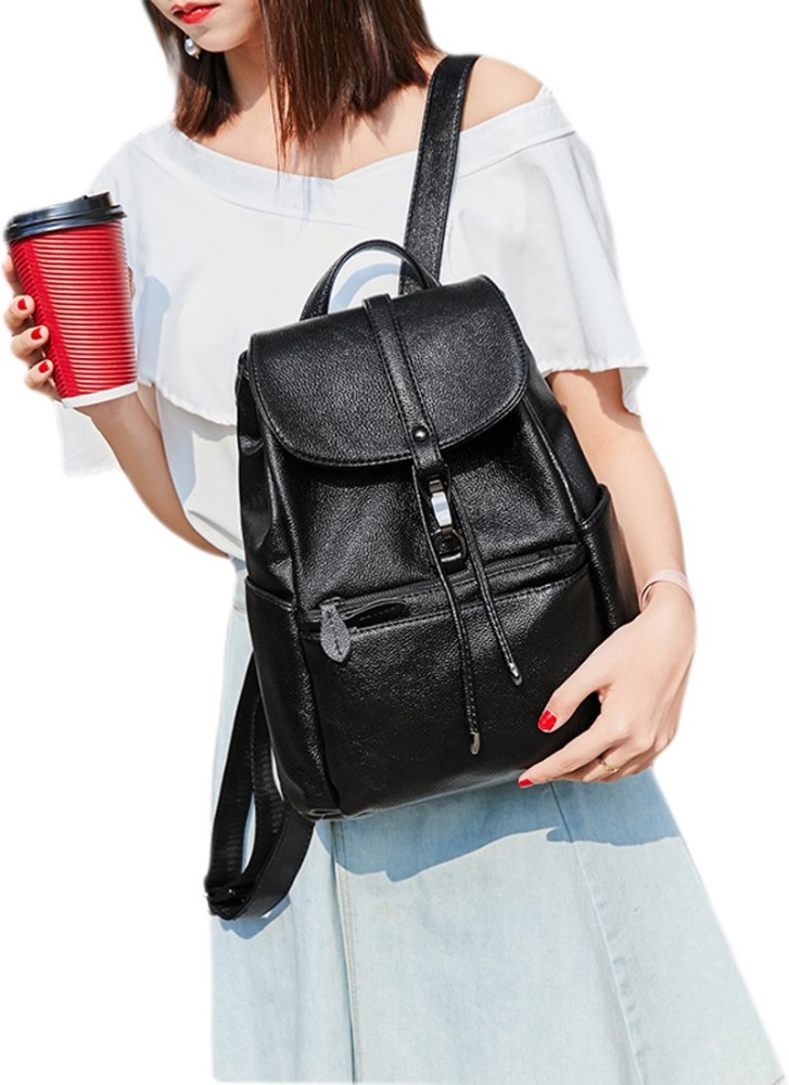 Bags, Carryland Black Faux Leather Mini Backpack