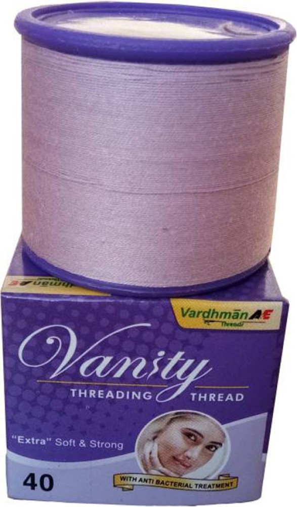 Vardhman 2 Spool Vanity Purple Eyebrow Cotton Threading Threads