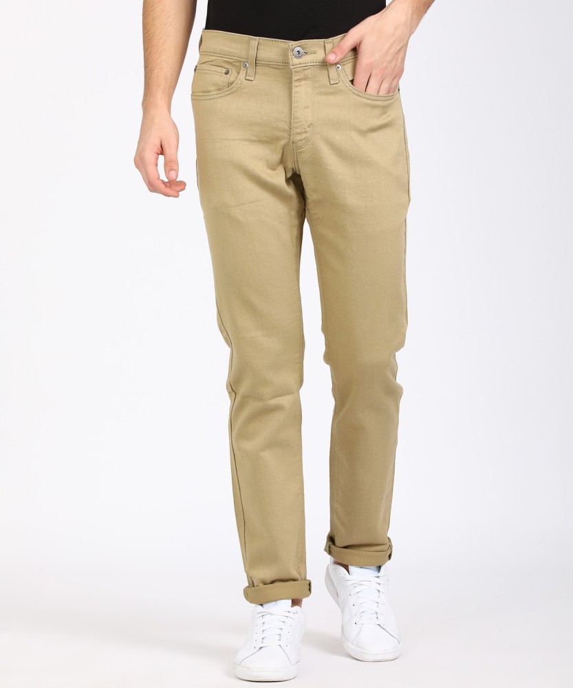 Mens beige store levi jeans