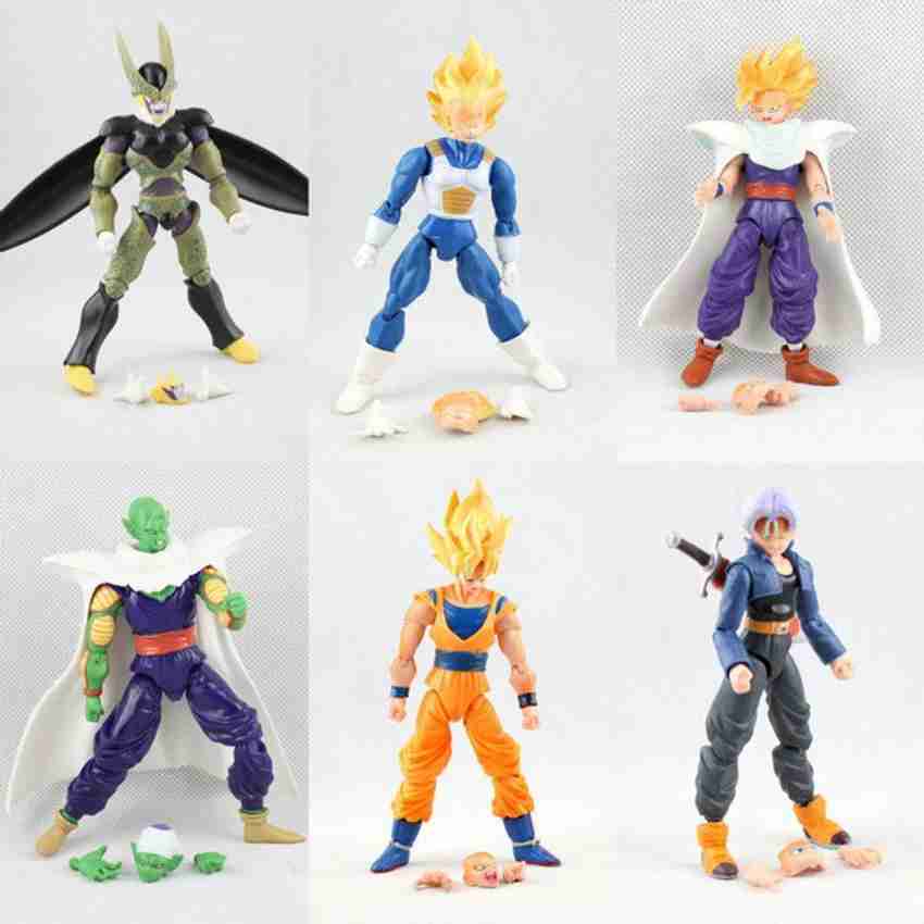 Naa 6 pcs/set Figura Dragon Ball Z Piccolo Goku Chichi Vegeta Gohan Bonito  Ver. Figura