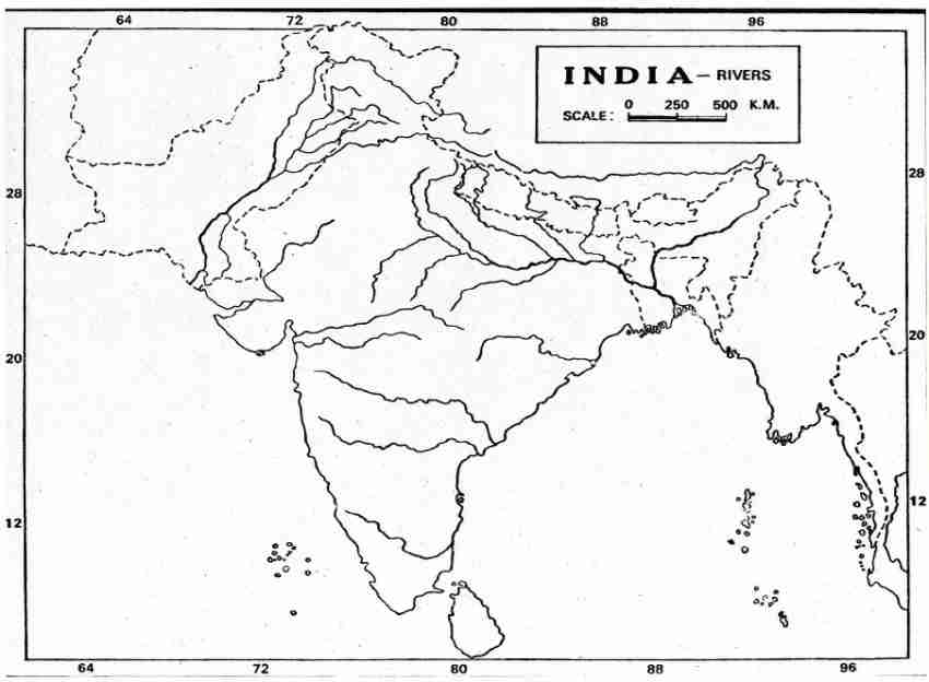 India River Map Outline India River Outline Map (Southern, 59% OFF