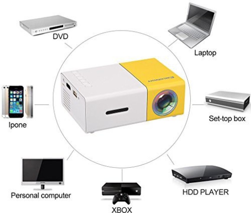 Buy Genuine LED Corded Cinema Full HD Portable Projector Kit with Remote  and Connecter Wire for LED TV DVD PC Ultra Clear Display 400 lm LED Corded  Portable Projector Price in India 