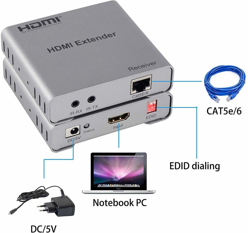HDMI Extender Over One CAT5E/CAT6(TCP/IP) HDMI Extender Over LAN 200M H.264  w/IR
