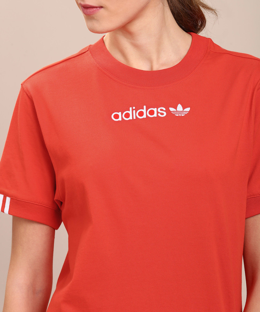 Adidas red shirt online womens