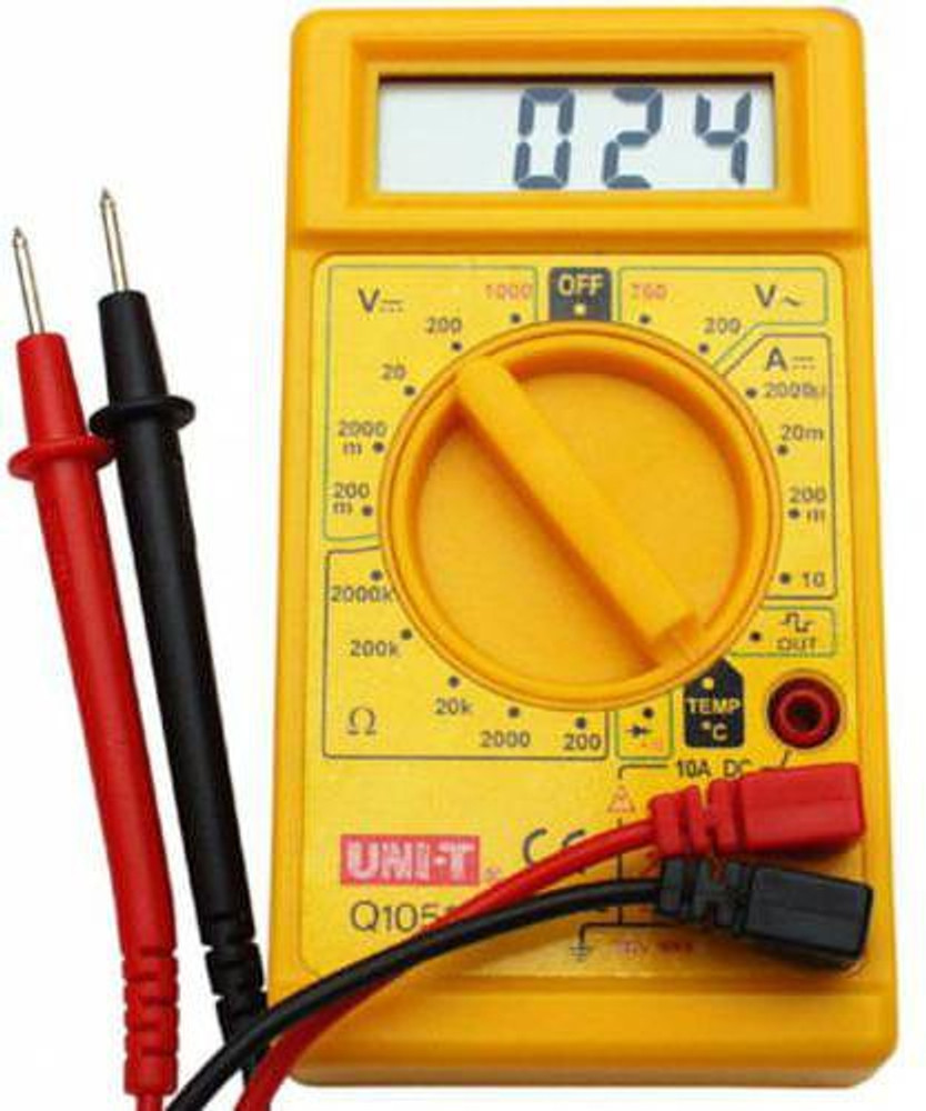 Testing dc current shop with a multimeter