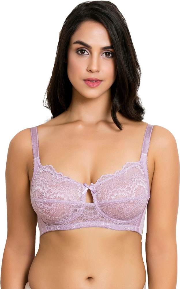 Buy Zivame Double Layered Non Wired Full Coverage Bra-Lavender at