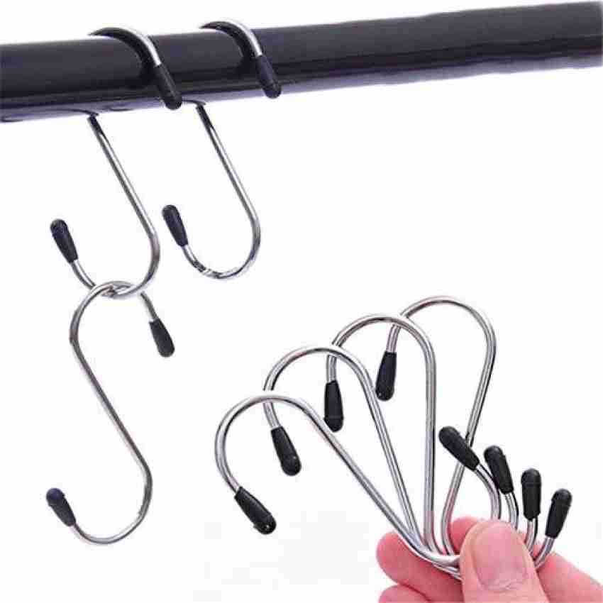 HOUSE OF QUIRK Pack of 10 S Shaped Hanging Hooks Rubber Grip Hangers for  Kitchen, Bathroom, Bedroom and Office Hook 1 Price in India - Buy HOUSE OF  QUIRK Pack of 10