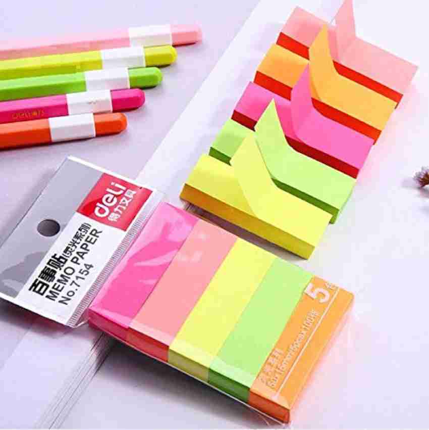 JUNGEN Rouleau Papier Collant 5 cmx4.5cm Ruban Sticky Notes Memo Rouleau  Self-Stick bookmarker Papier (Jaune)