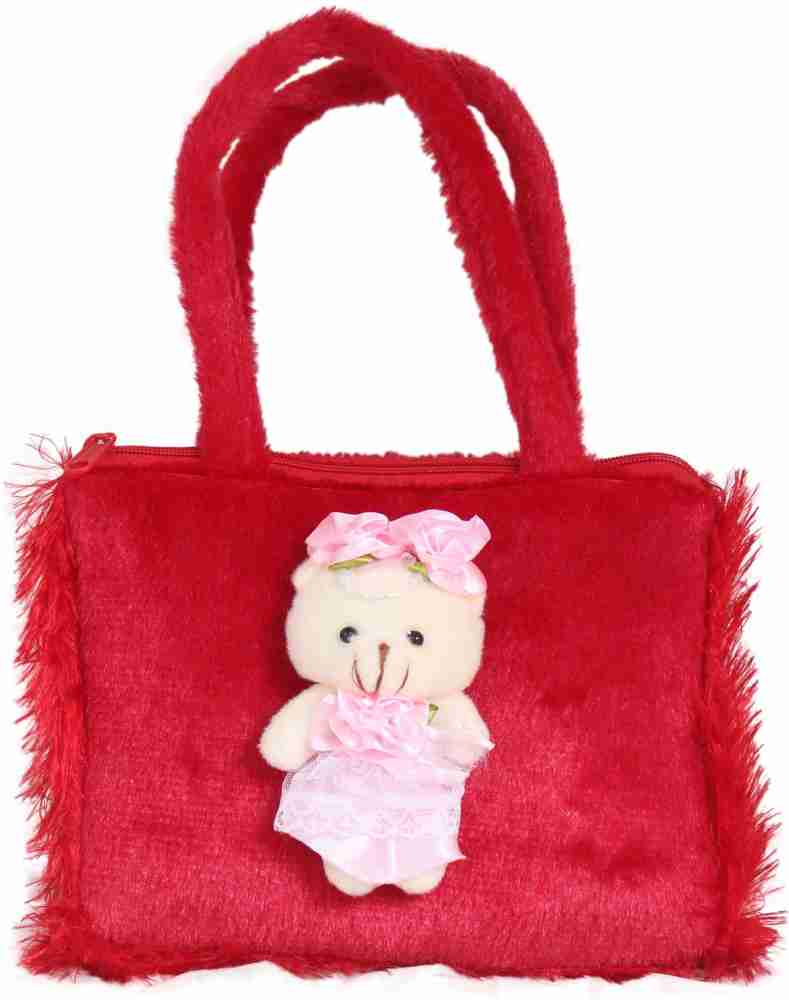 Buy TEDDY-HANDLE PU SMALL RED HANDBAG for Women Online in India