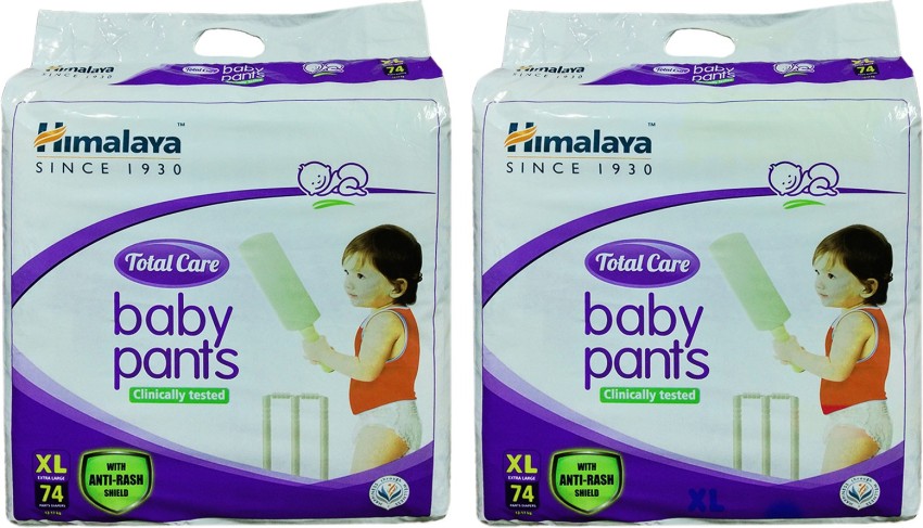Buy Himalaya Total Care Baby Pants Diapers Extra Large 74 Count  Himalaya  Gentle Baby Soap Value Pack 4  75g Online at Low Prices in India   Amazonin