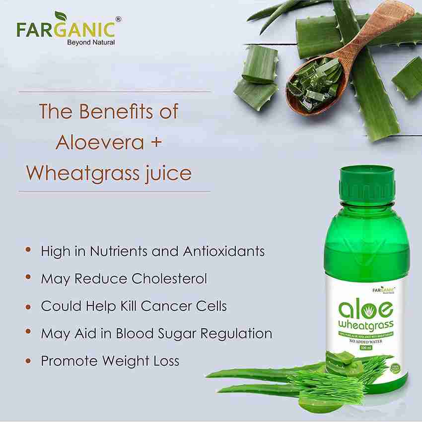 FARGANIC 100 Pure AloeVera Wheatgrass Juice With Aloe Vera Amla Juice 1000ml Price in India Buy FARGANIC 100 Pure AloeVera Wheatgrass Juice With Aloe Vera Amla Juice 1000ml online at Flipkart