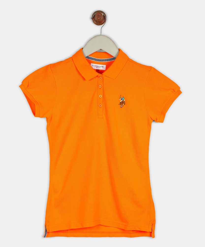 Girls orange polo outlet shirt