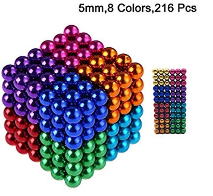 CROSS 5MM 216 Pieces Multicolore Magnetic Balls Magnets - 5MM 216