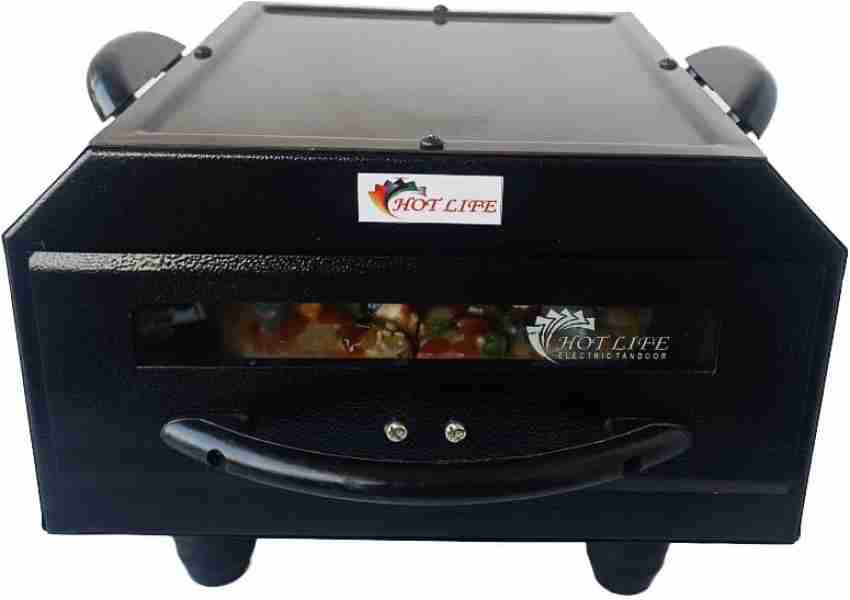 Wellberg iron 2 in 1 Electric Tandoor with 6 Gifts (Black, 14 IN) (2 IN 1  Tandoor) For Home | Cook Naan, Roti Etc.