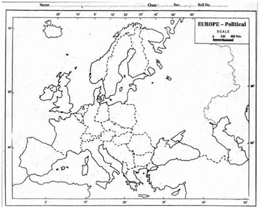 political map of europe blank