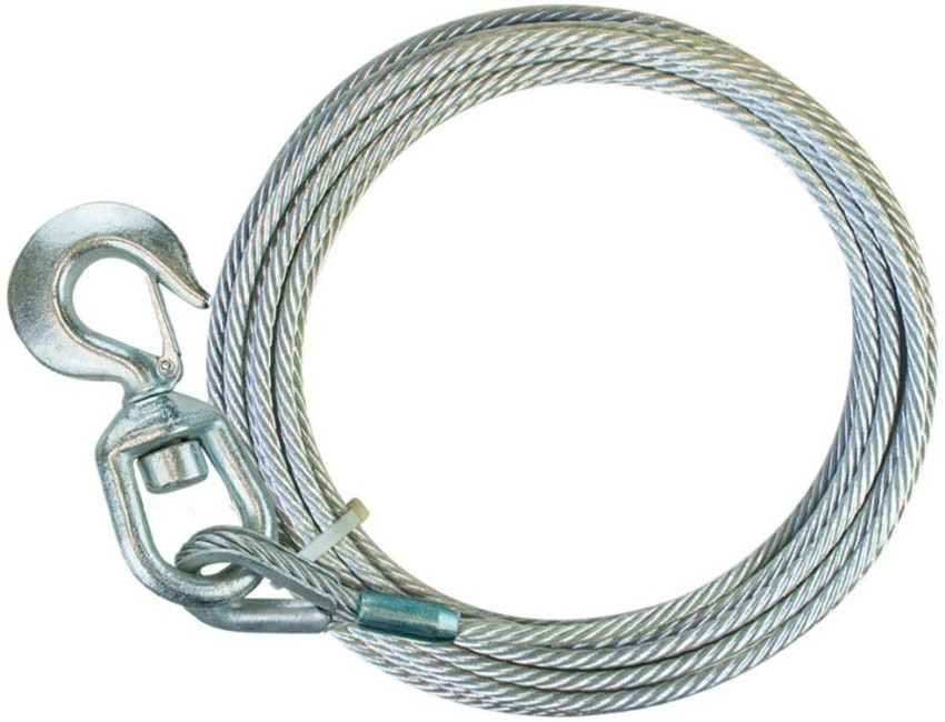 Chromoto ™ Galvanized Steel Core Winch Cable With Swivel Hook - 15,100 lbs.  Minimum Breaking Strength 4.5 m Towing Cable Price in India - Buy Chromoto  ™ Galvanized Steel Core Winch Cable