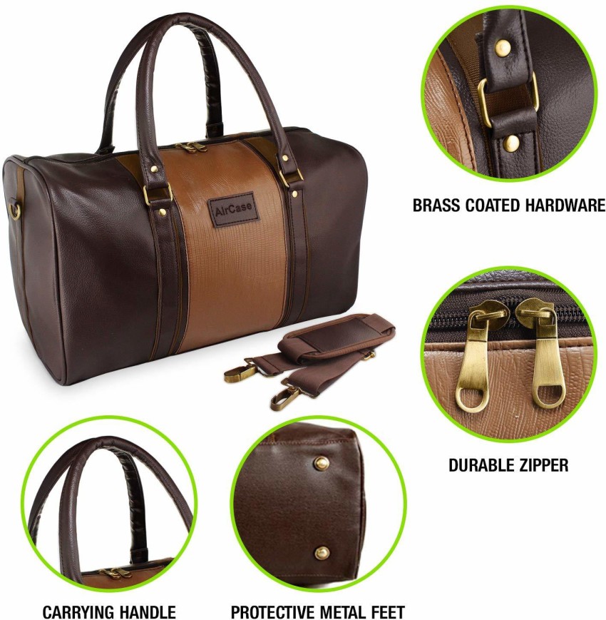 vegan leather duffle bag aircase