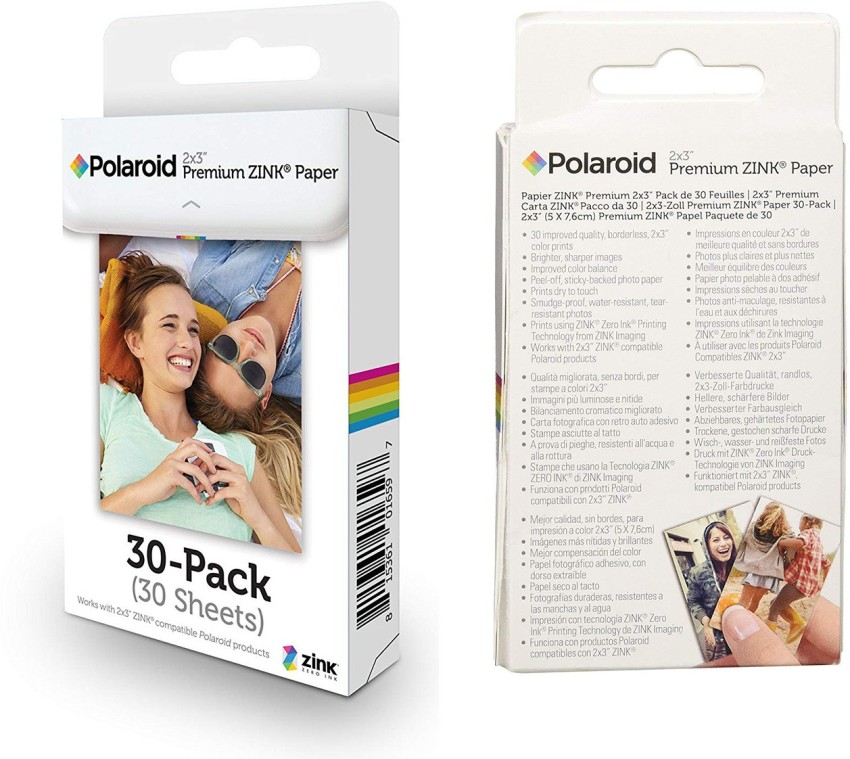 POLAROID 2x3 Premium ZINK Zero Photo Paper 30-Pack Film Roll Price