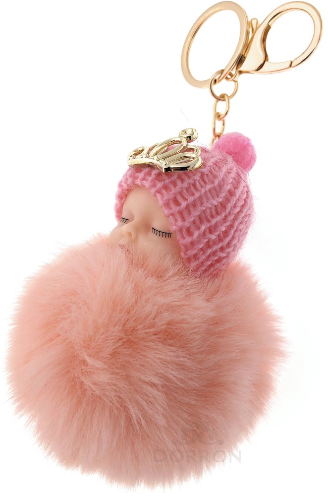 Designer pom sale pom keychain