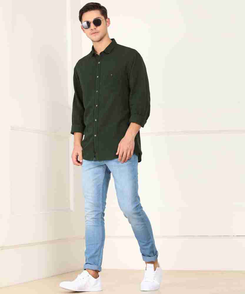 Buy Louis Philippe Green Shirt Online - 747162