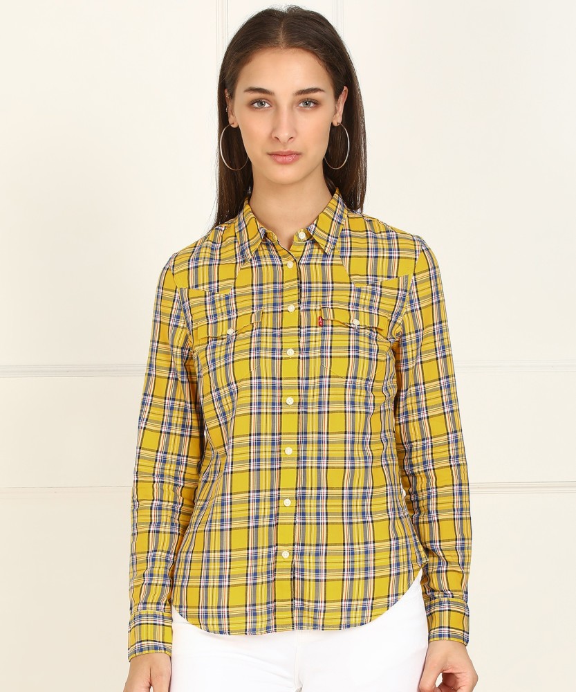 Levi's check shirt womens hotsell