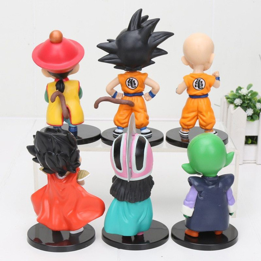 Naa 6 pcs/set Figura Dragon Ball Z Piccolo Goku Chichi Vegeta Gohan Bonito  Ver. Figura