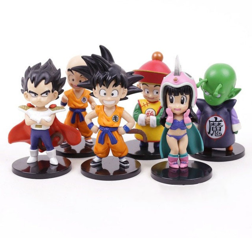 Naa 6 pcs/set Figura Dragon Ball Z Piccolo Goku Chichi Vegeta Gohan Bonito  Ver. Figura