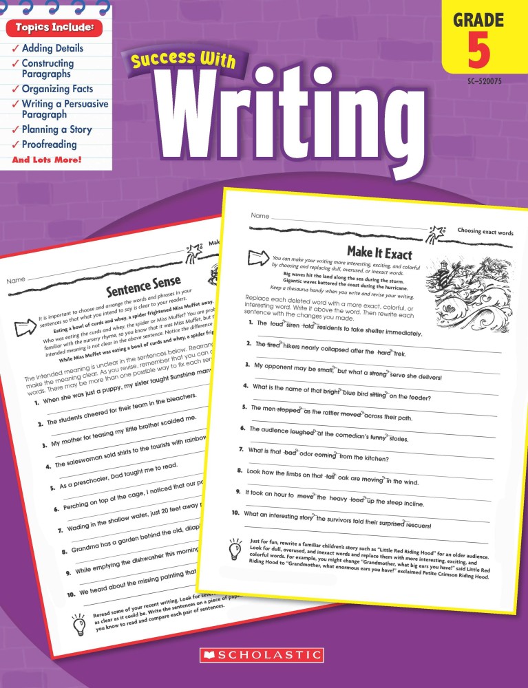 Scholastic Success with Writing Grade-5: Buy Scholastic Success with Writing  Grade-5 by Adams Barbara at Low Price in India