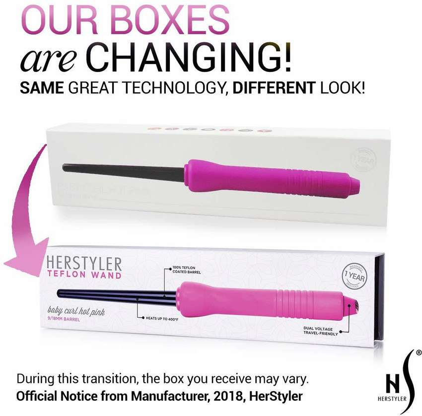 Herstyler curling wand top baby curls