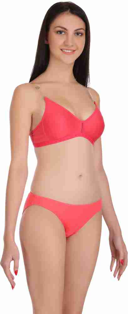 Buy Alishan Red and Purple Cotton Blend T-Shirt Lightly Padded Bra