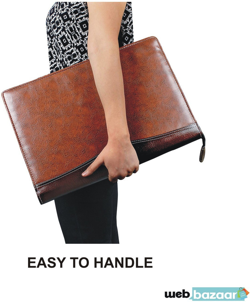 Flipkart webster Leather File Folder Bag for Document Certificate 20 Leafs B4 Size Professional and Waterproof B4 B4