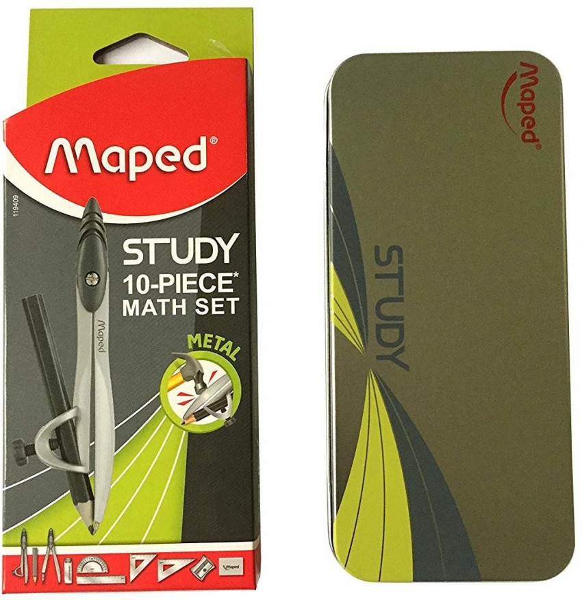 Maped 10 Piece Compass And Geometry Study Sets Pack Of 6 - Office Depot