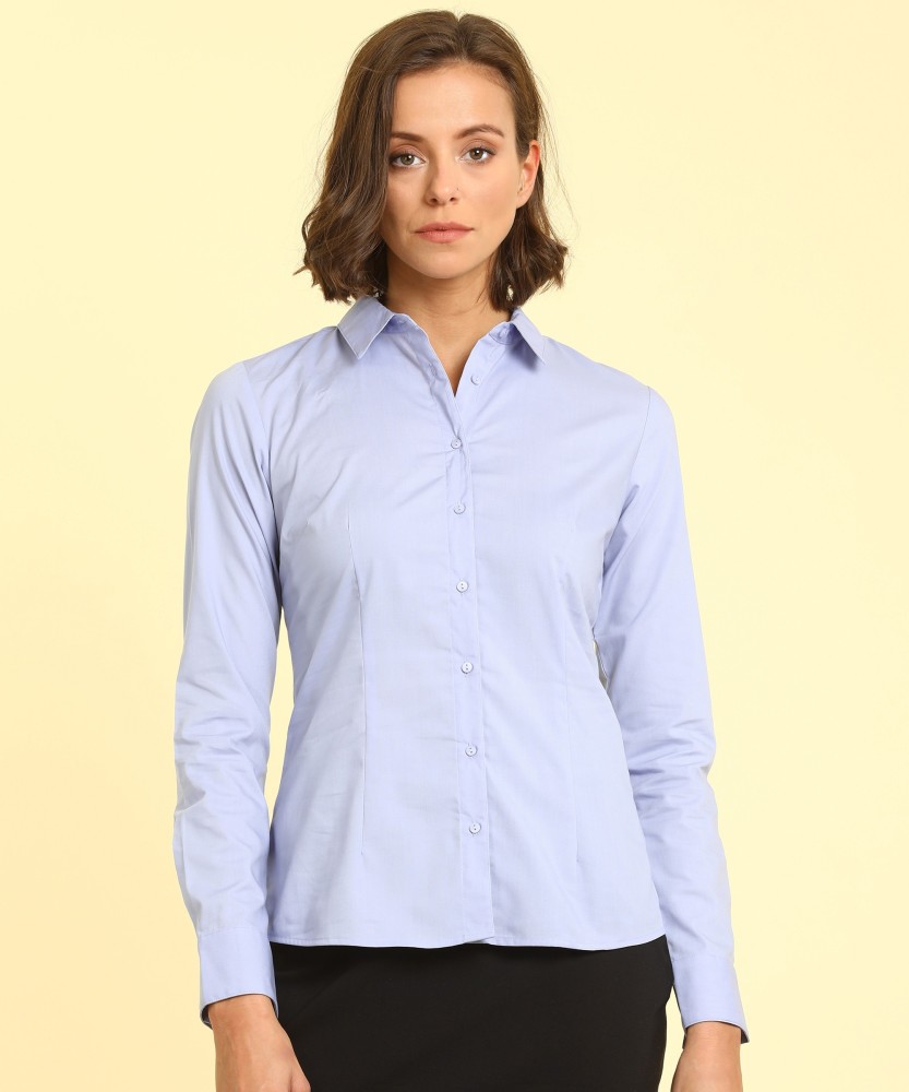 Van heusen women's solid formal shirt sale