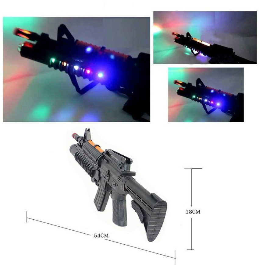 IndusBay Musical Army Style Toy Gun - M4-1 Light and sound Toy Gun Toy for Kids  Guns & Darts - Musical Army Style Toy Gun - M4-1 Light and sound Toy Gun