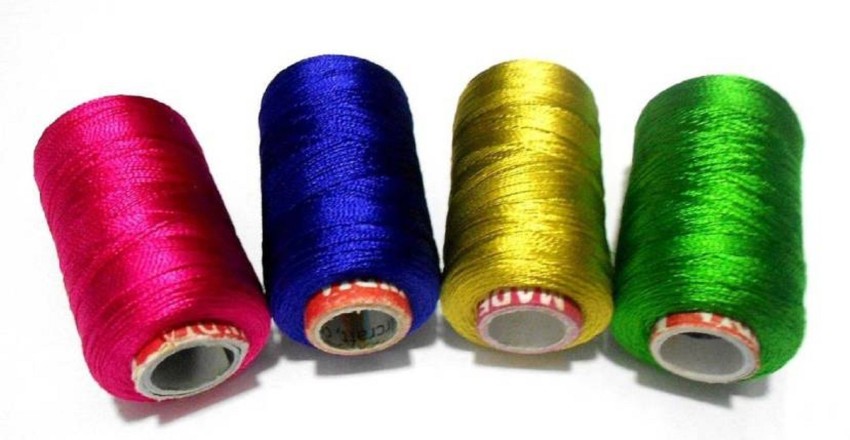 craftistics Shiny Soft Silk Thread for Beading, Tassel Making and Jewellery  Making - Pink, Golden, Maroon and Silver - Shiny Soft Silk Thread for  Beading, Tassel Making and Jewellery Making - Pink