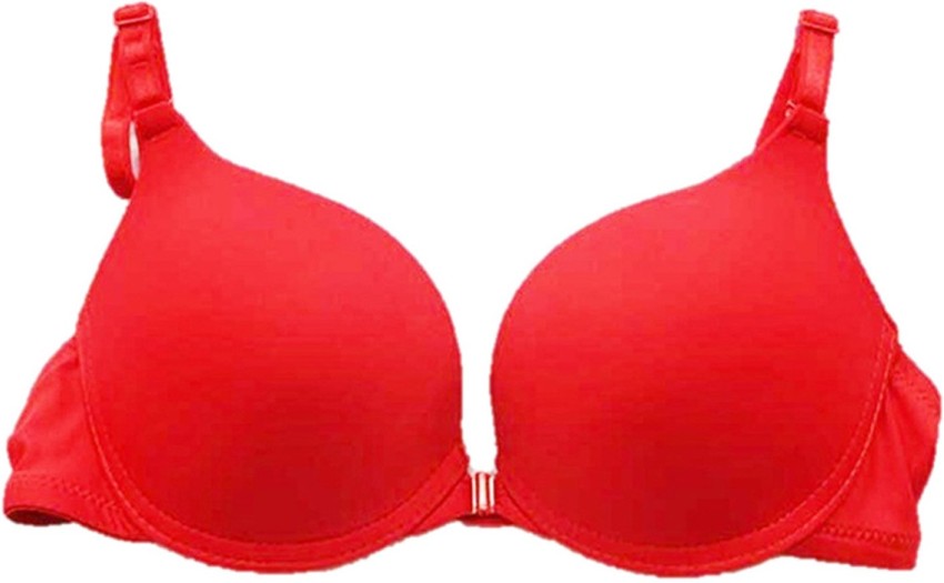 Buy PrettyCat Padded Wired Front Closure Push-Up Bra - Pink at Rs.494  online