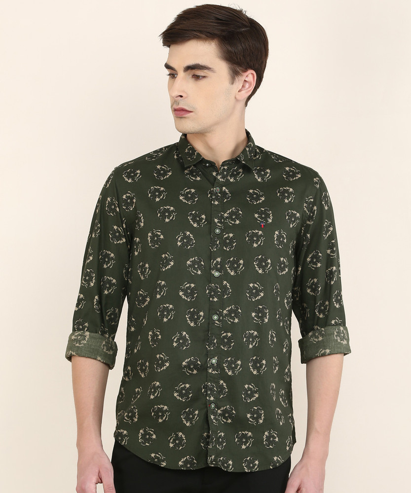Louis philippe cheap olive green shirt
