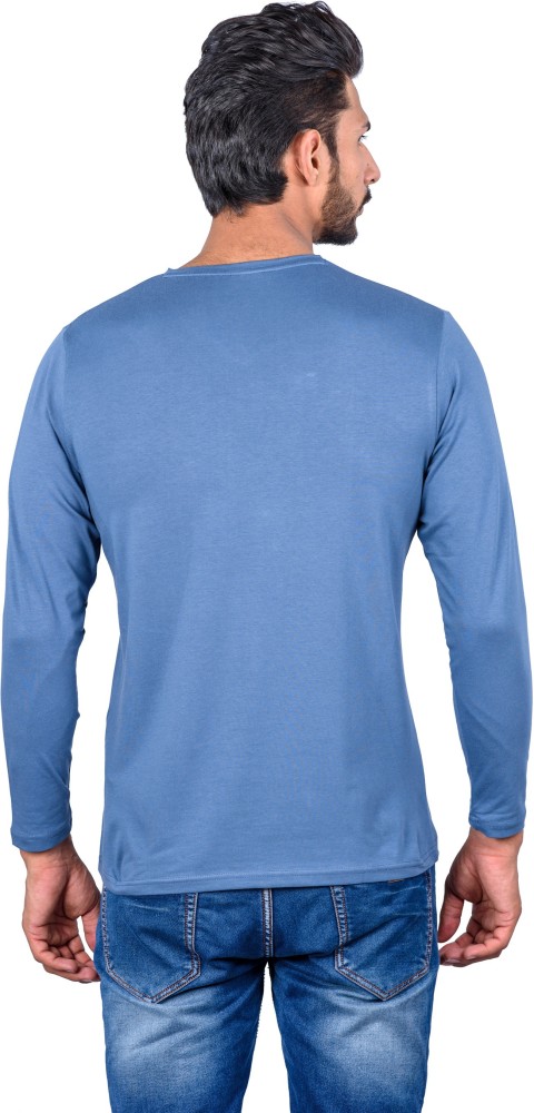 Urban Age Clothing Co. Solid Men V Neck Blue T-Shirt - Buy Urban