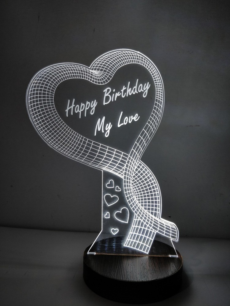 Birthday lamp | Showpiece with Light | Best Birthday Gift