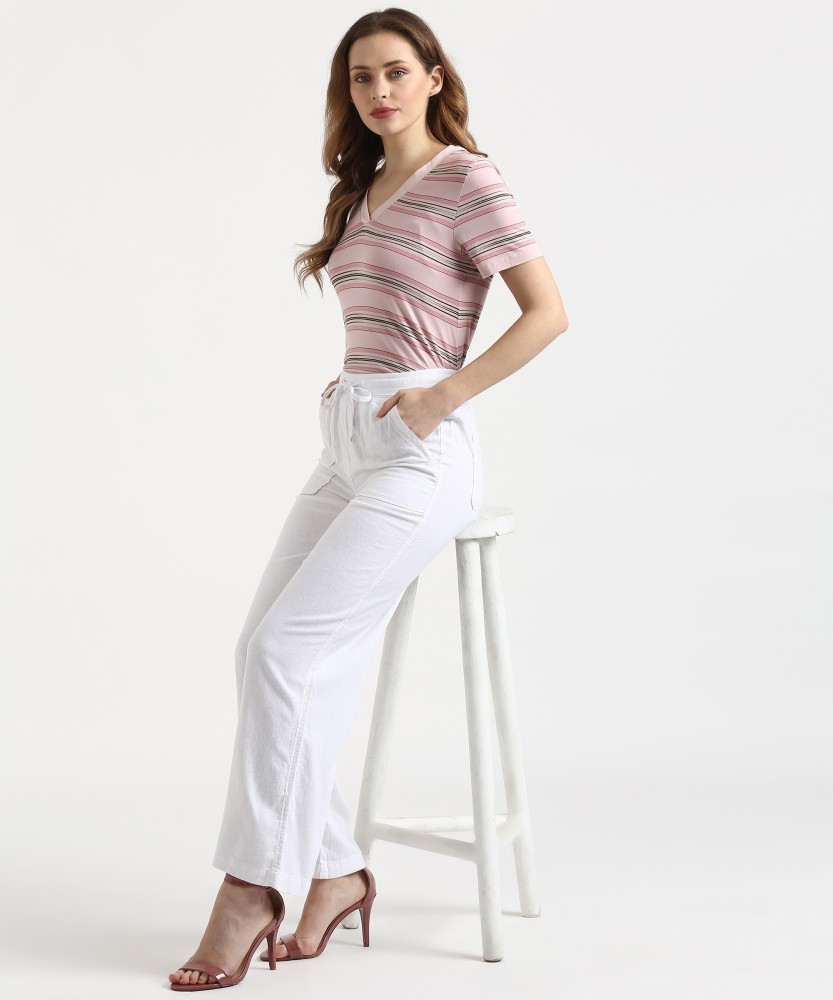 Pure Linen Belted Balloon Trousers
