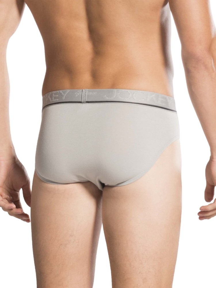 Buy Jockey IC31 Men's Blue Coral Solid Cotton Briefs Online at