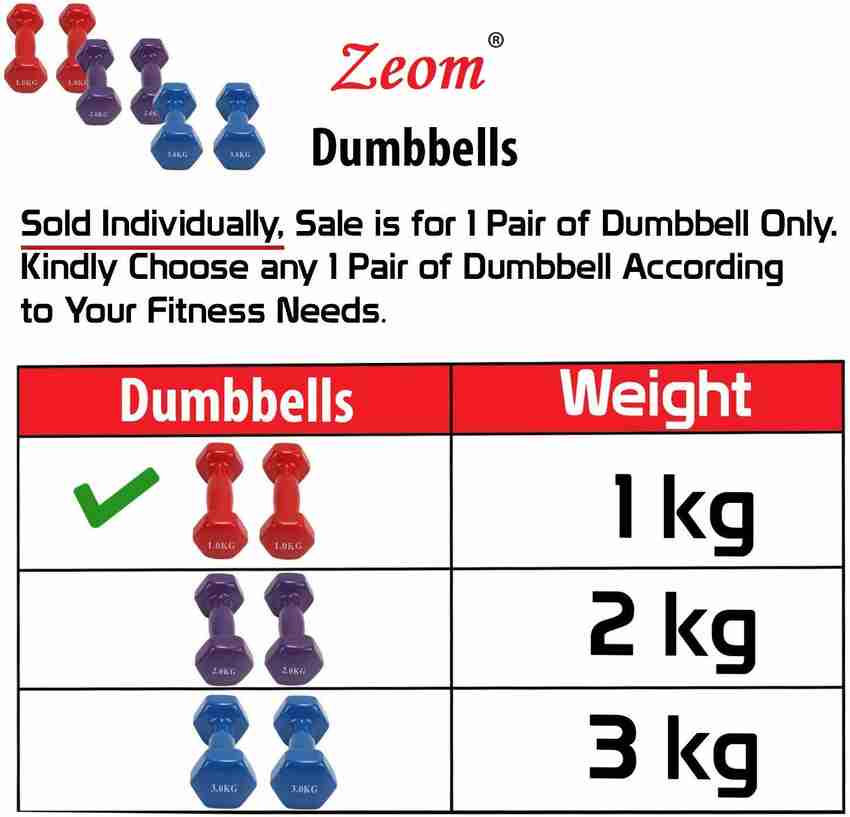 Dumbbell discount weight sizes