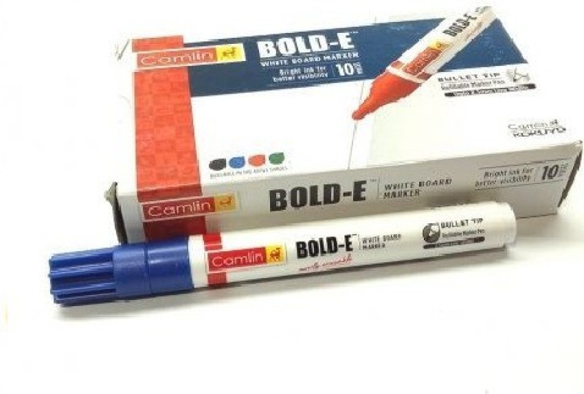 Buy Camlin Bold-E Whiteboard Markers Carton of 10 markers in Black
