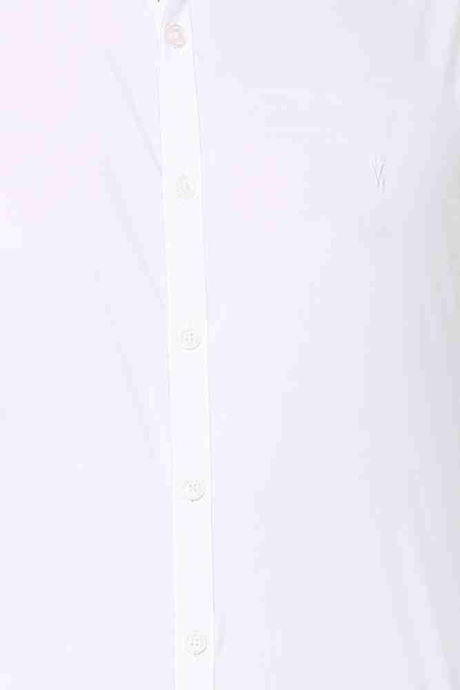 VAN HEUSEN Men Solid Casual White Shirt - Buy VAN HEUSEN Men Solid