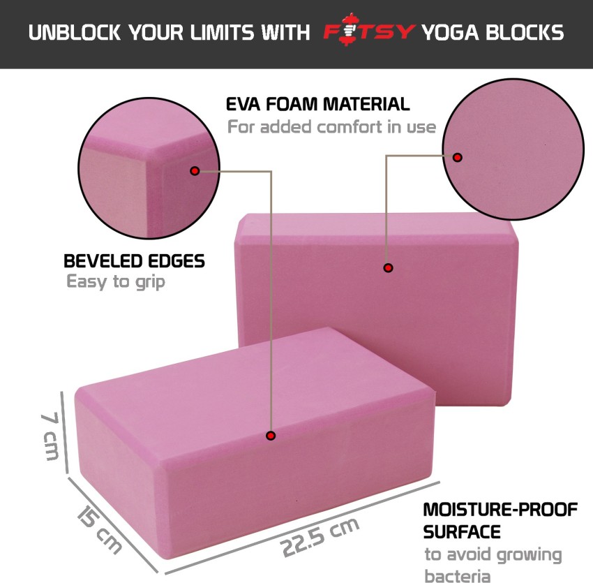 Buy Inditradition High Density Moisture-Proof Form Yoga Block Brick, Pack  of 2 (Blue) Online at Best Prices in India - JioMart.